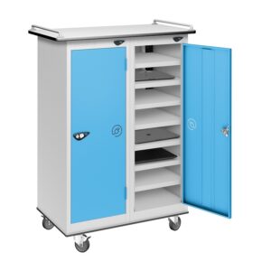 Pure POWER 2 Door 16 Shelf Laptop Trolley