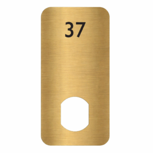Brass Locker Number Plate (Double D Cut Out)
