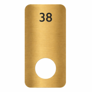 Brass Locker Number Plate (Circular Cut Out)