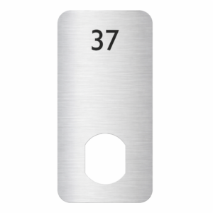 Aluminium Locker Number Plate (Double D Cut Out)