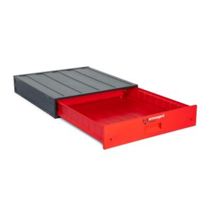 A TKD2 red and black van drawer storage unit on a white background.