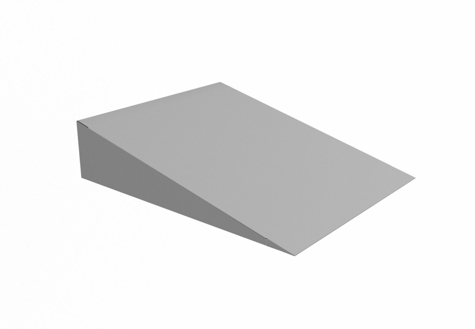 A pure steel locker sloping top on a white background.