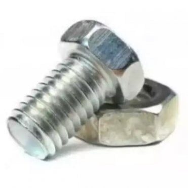 Probe nesting nuts and bolts leaning on a white background.