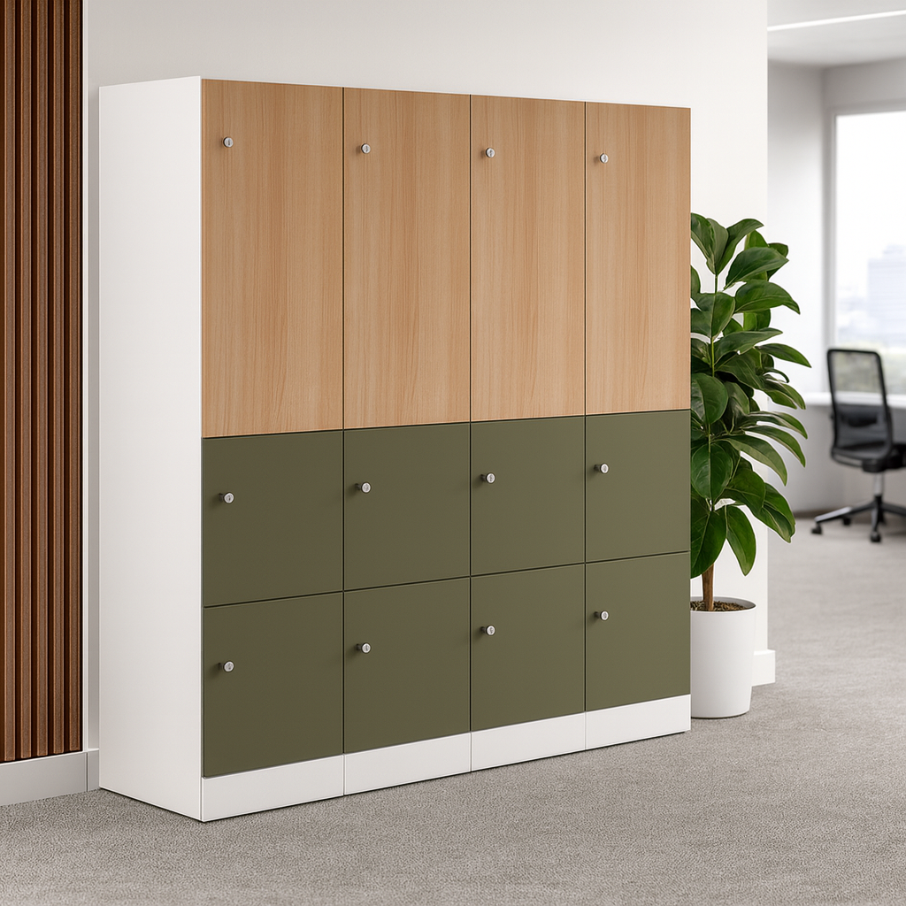 Wood office lockers
